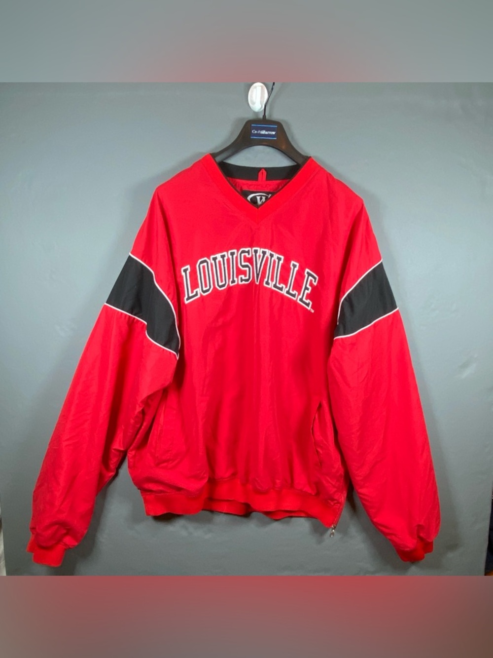 Louisville Cardinals Wagner Wear Windbreaker Pullover Red V-Neck Jacket 3XL